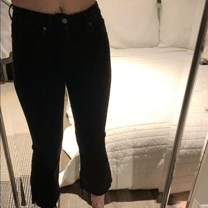 cropped flare jeans
